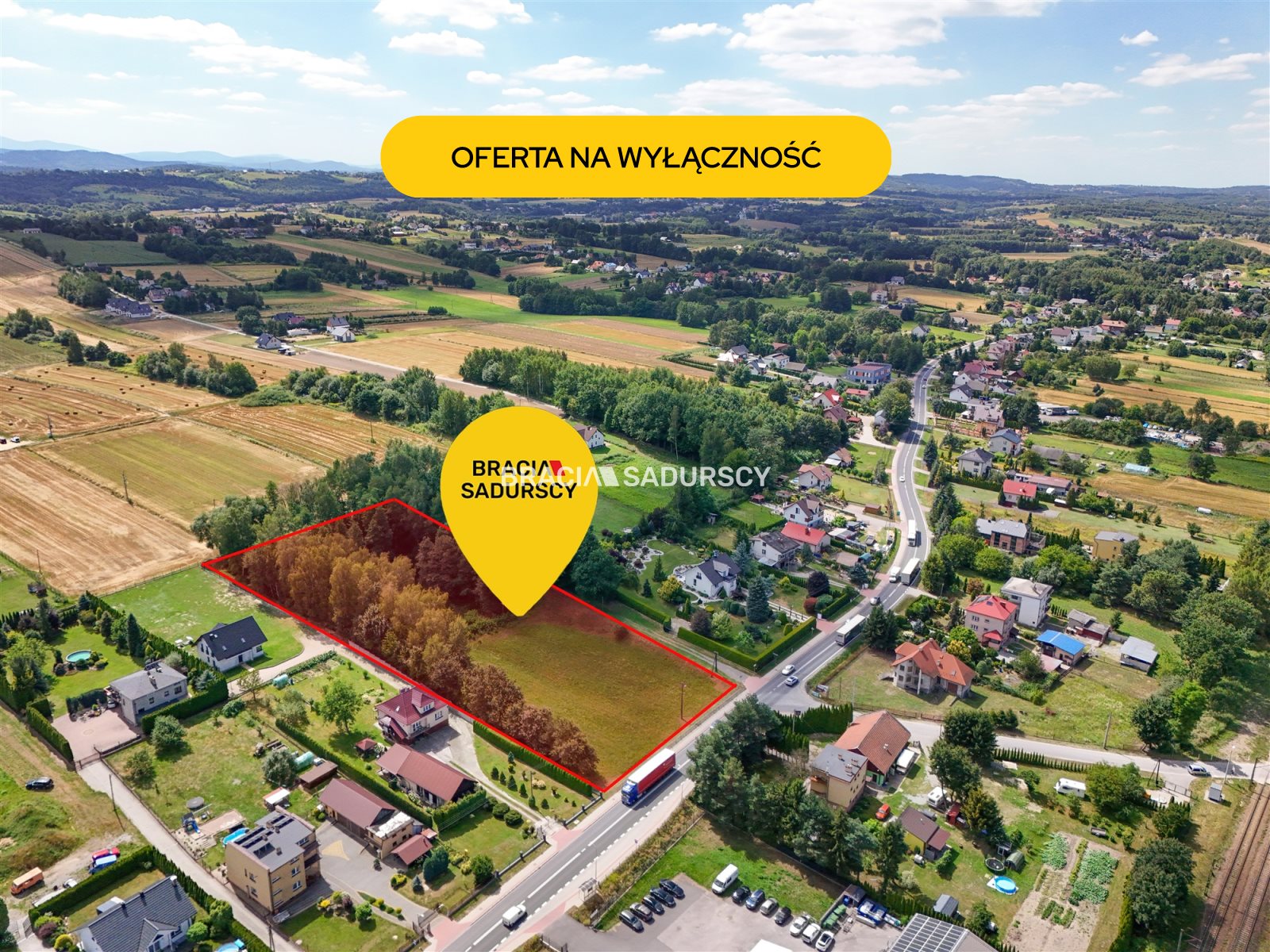 Działka usługowa / mpzp / główna droga krajowa