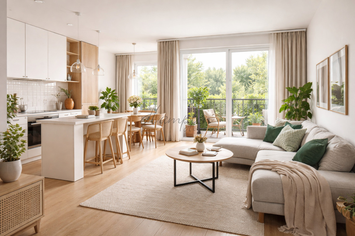 Apartament 47,12m² | 2 pokoje | balkon| las