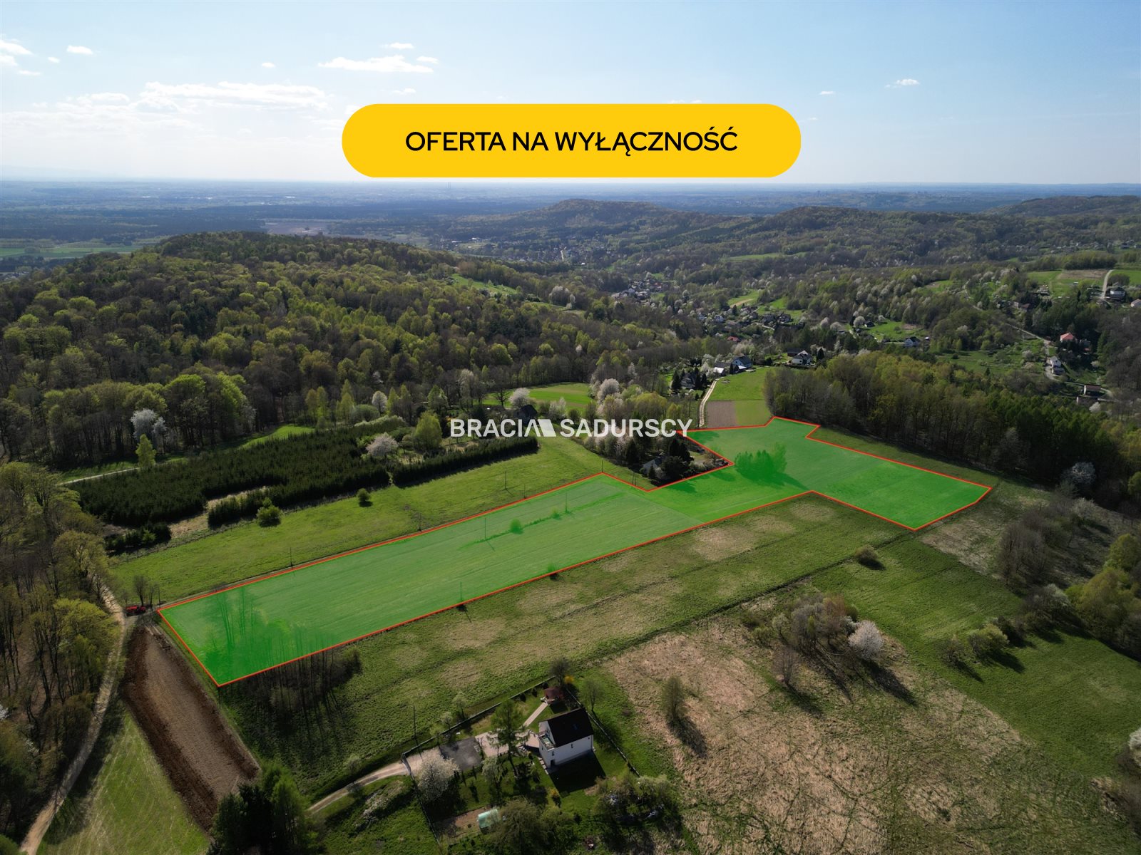 Płaska działka 2,21ha | inwestycja | natura