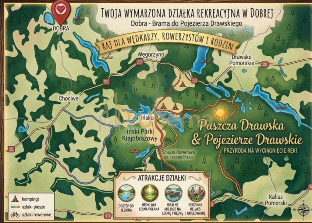 Działki nad jeziorem dobra nowogardzka