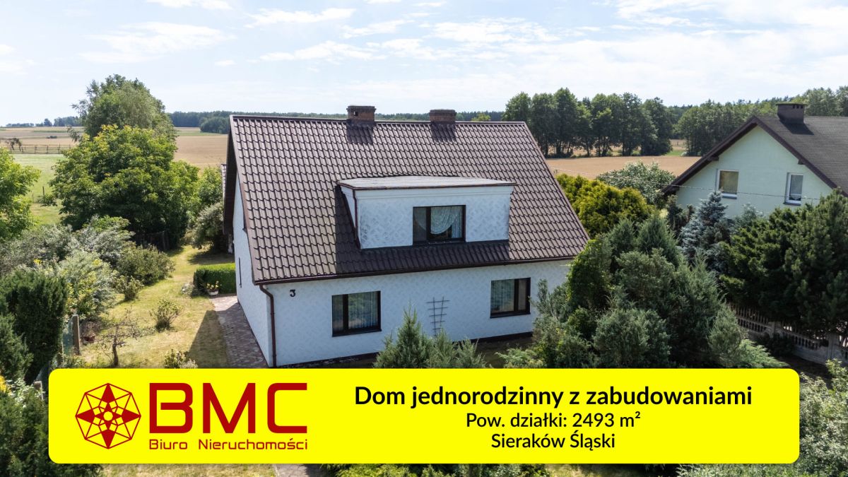 Sieraków śl. dom z duża działką  ok. 2500m2