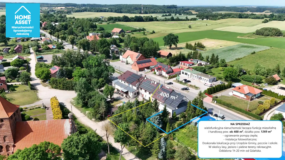 Prosperujący biznes z dużym mieszkaniem