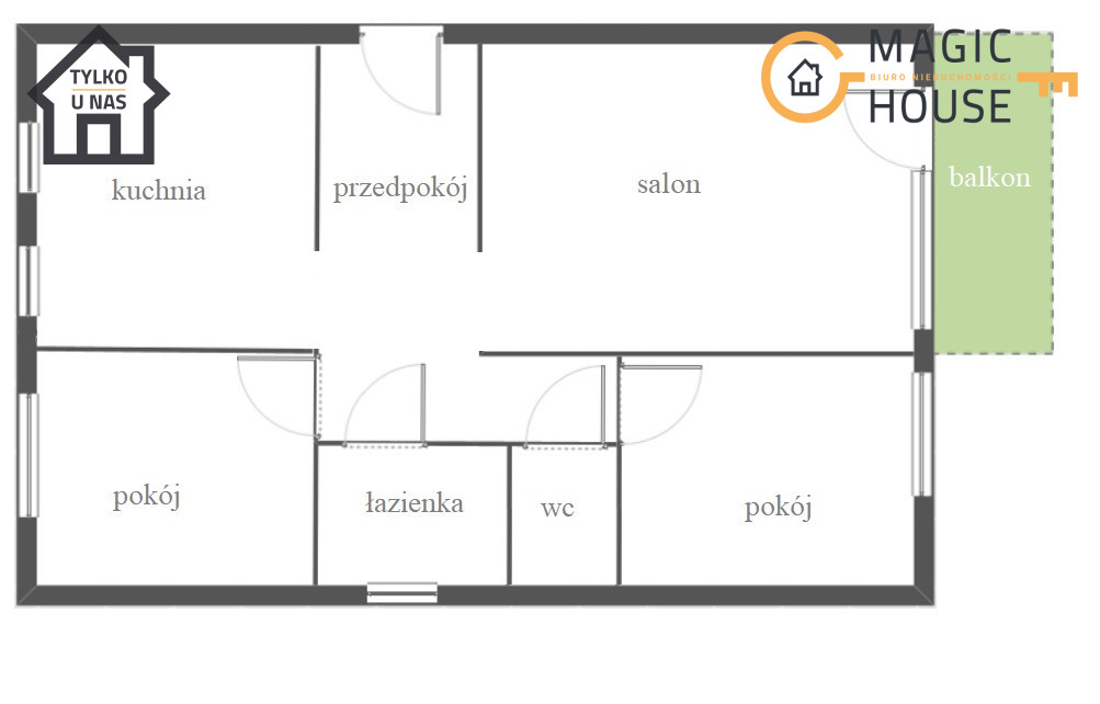 3 pokoje | 62,4 m² | widok na morze | balkon — zdjęcie 1 — rzut lokalu