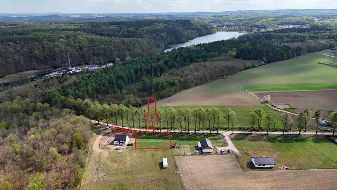 Łapino działka przy lesie nad radunią