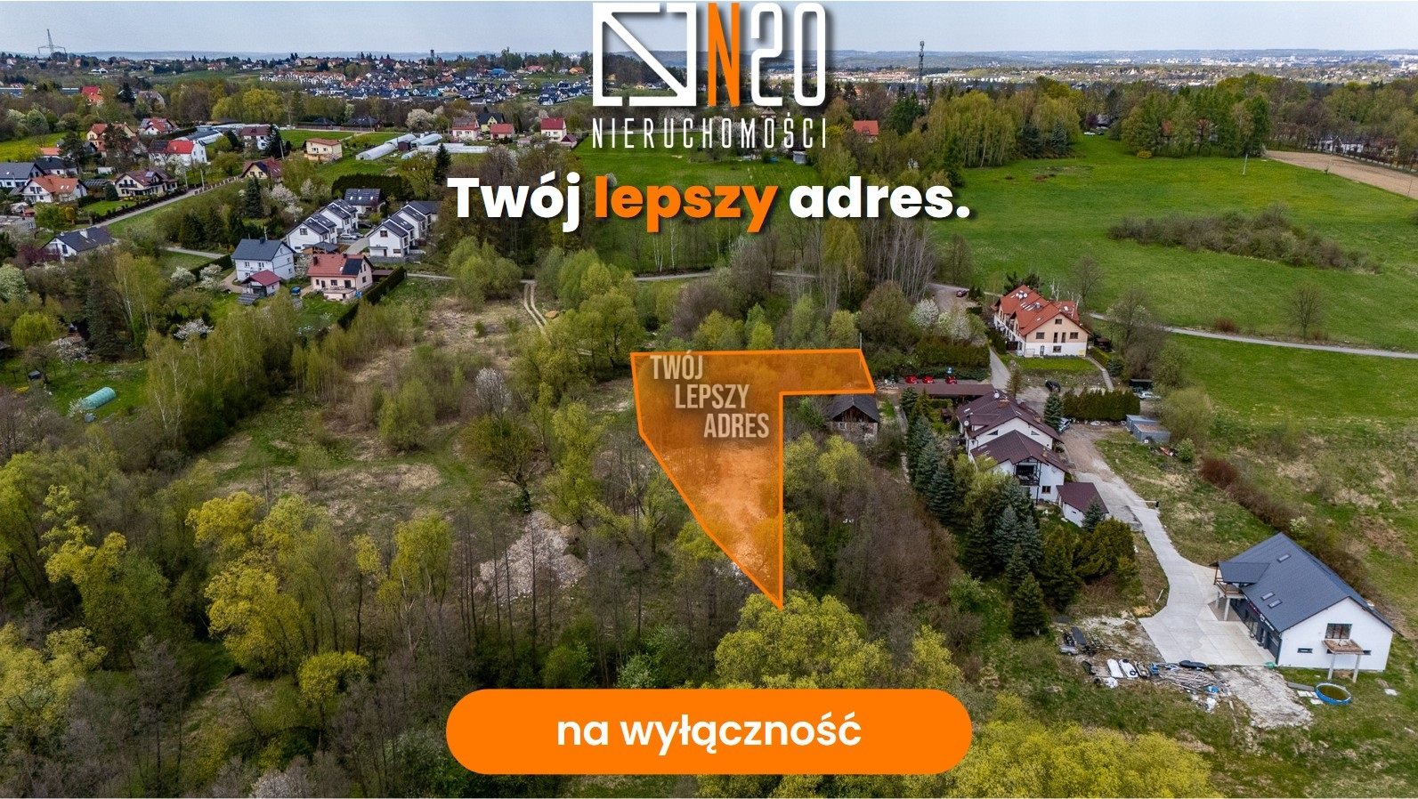 Gaj – 34,6 ar | 8 ar budowlane | media | las
