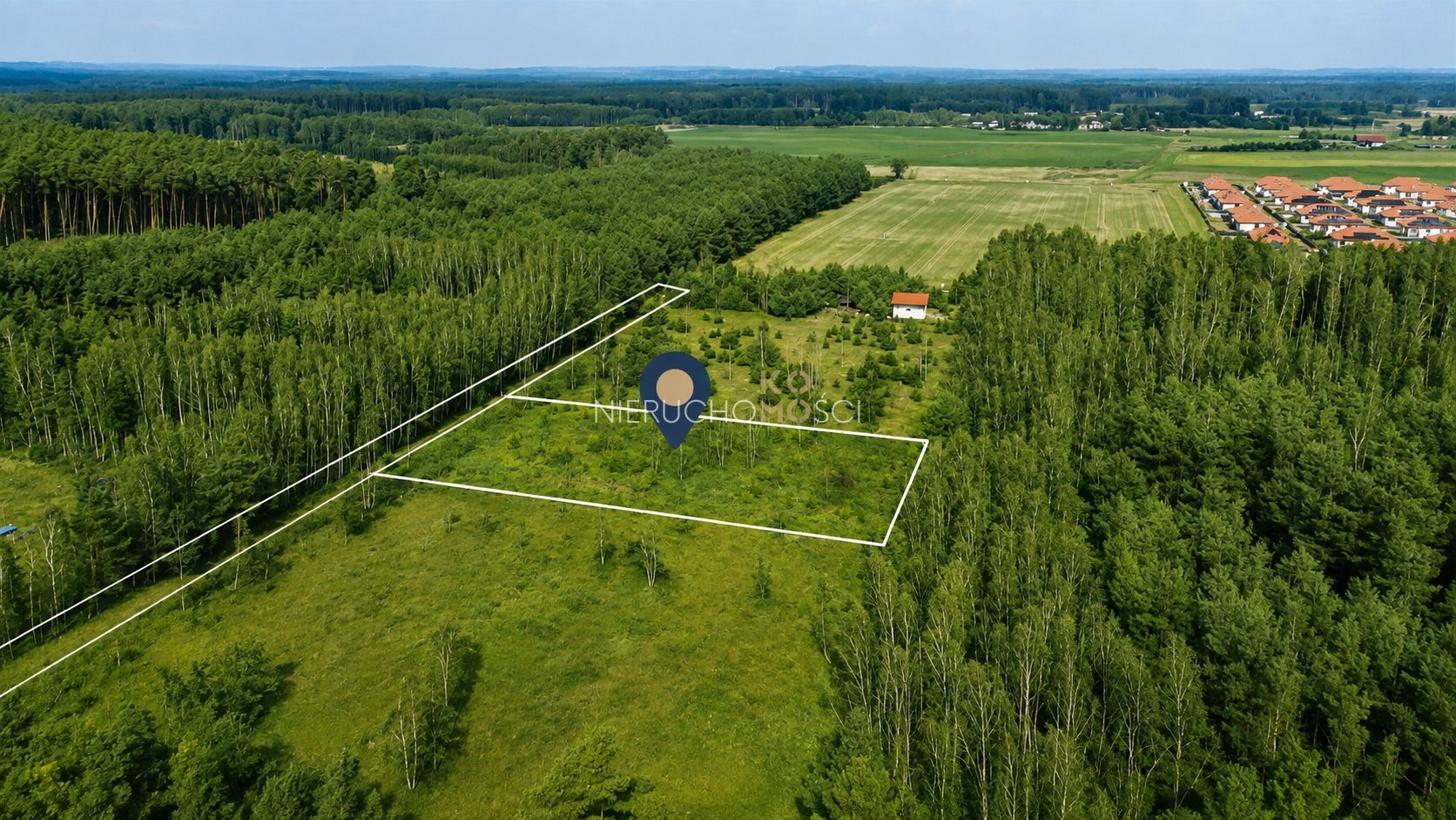 Działka budowlana w środku lasu / założony prąd !
