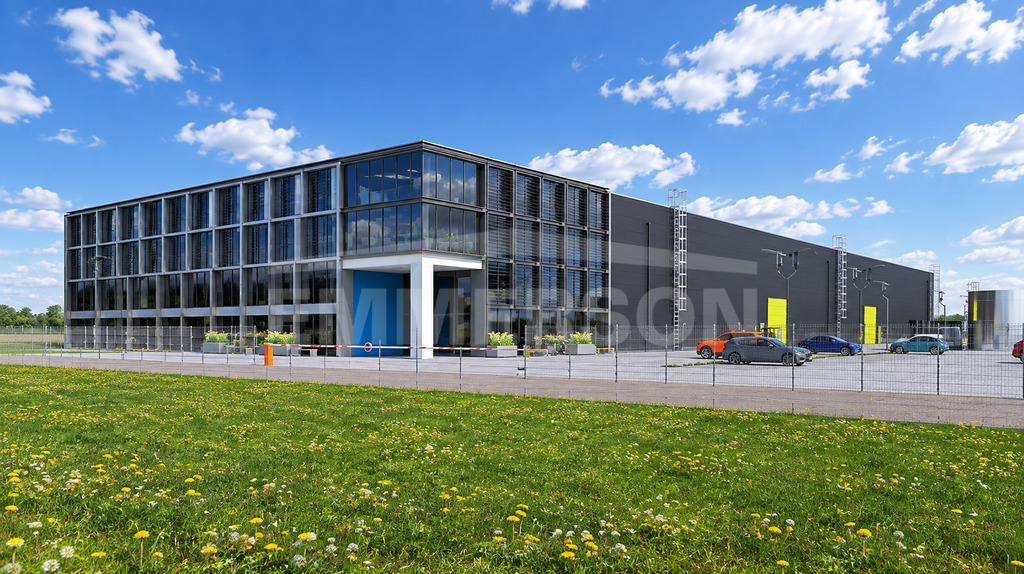Grunt przemysłowy 15 000 m², plan, prostokąt, podz