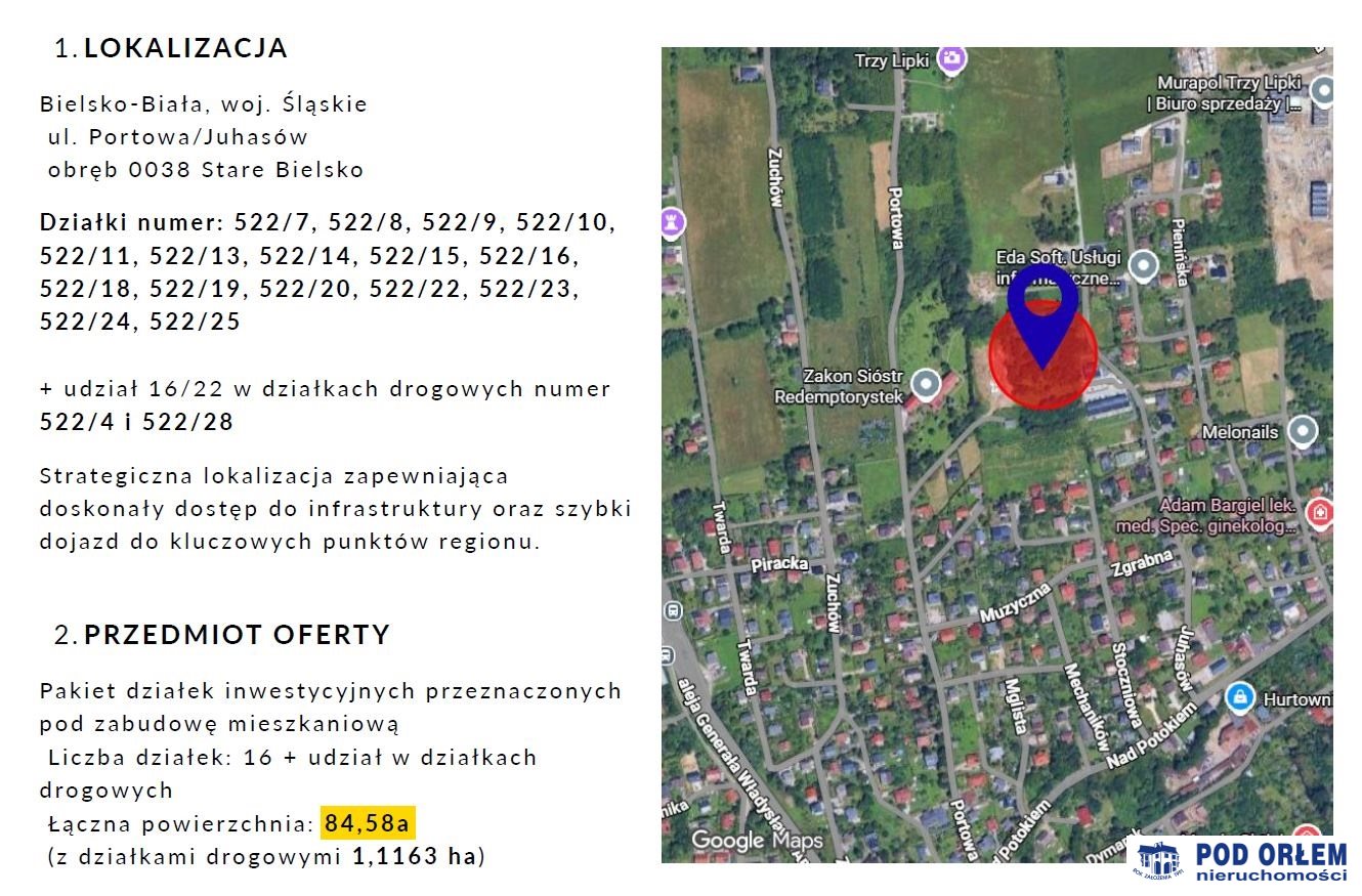 Bielsko - stare bielsko działki inwestycyjne