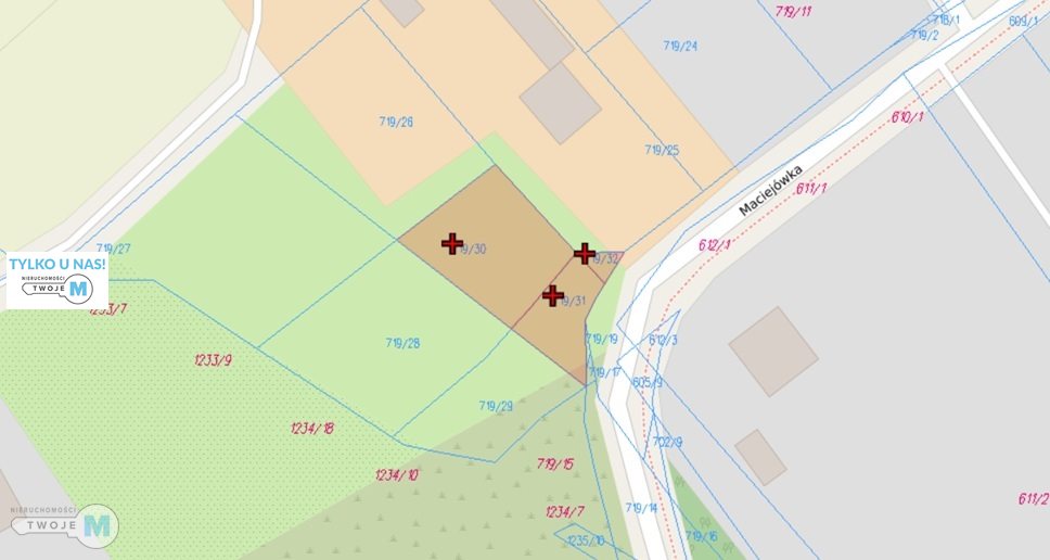 Działka budowlana z mediami -maciejówka