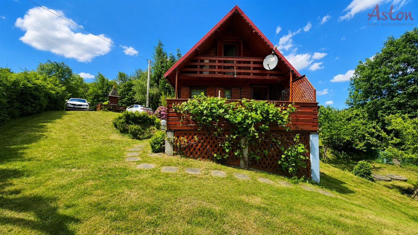 Drewniany dom całor.|1158 m² działki| pięny widok