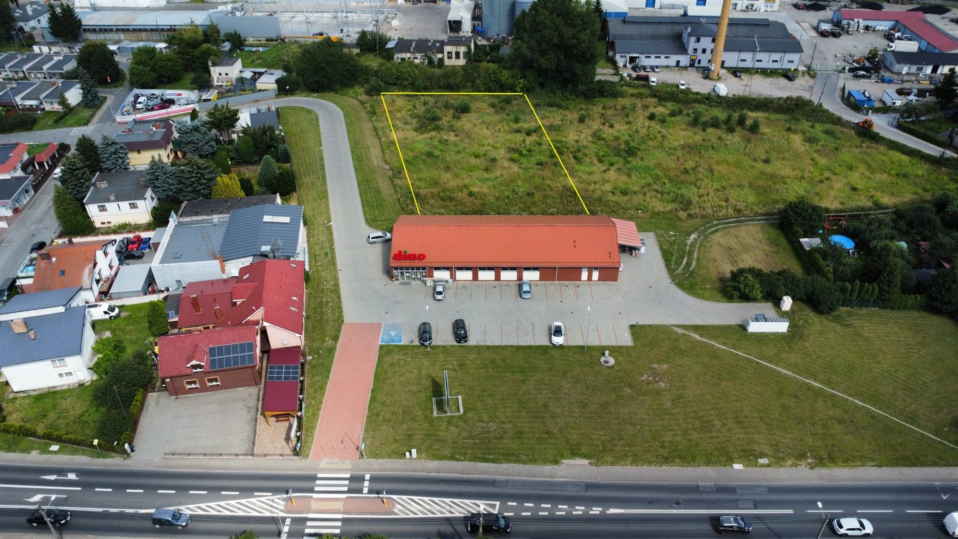 Ujście działka budowlana 1854m2 przy markecie dino