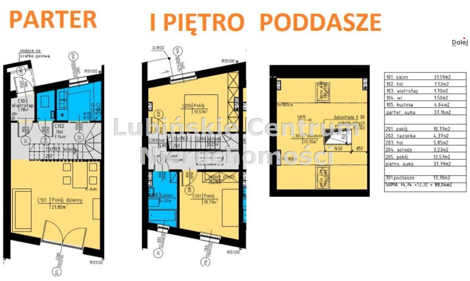 Segemnt na starym lubinie z działką i m.postojowym