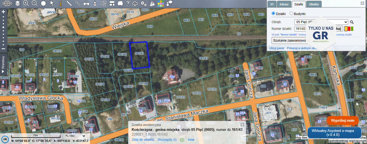 Działka budowlana 934 m² | kościerzyna | mpzp