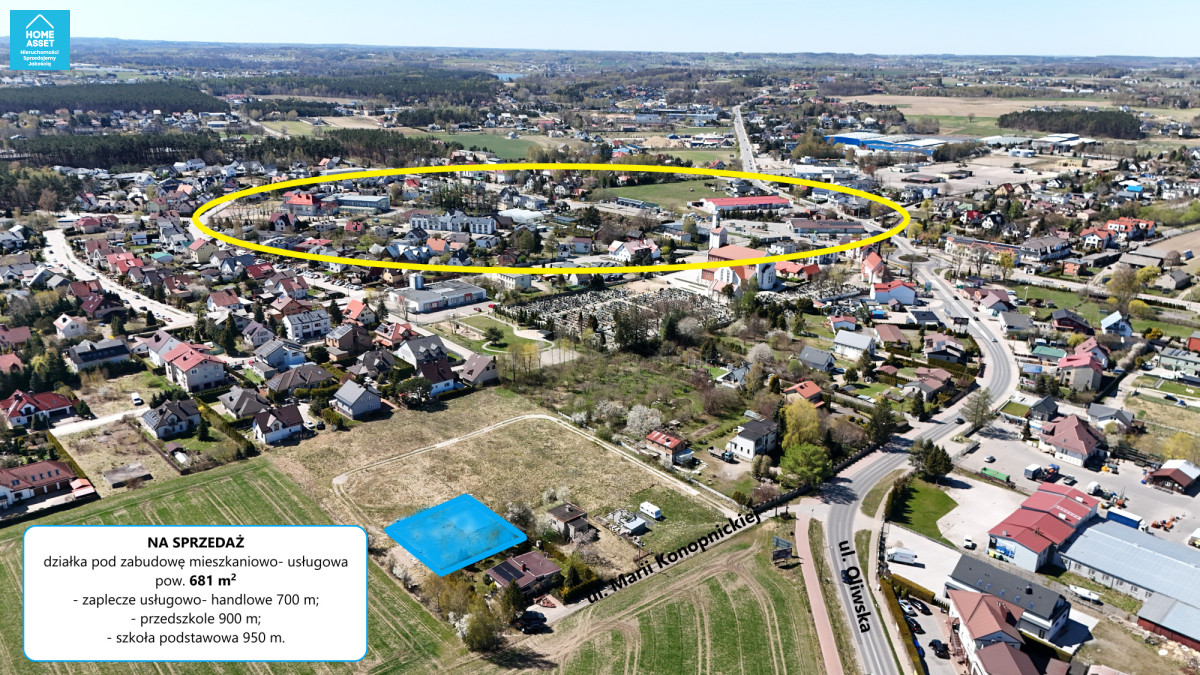 Działka 681 m² | dom i działalność | chwaszczyno