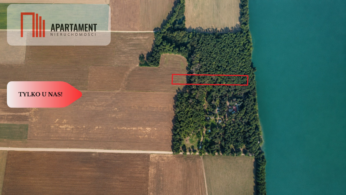 Działka z linią brzegową jeziora, wydane wz