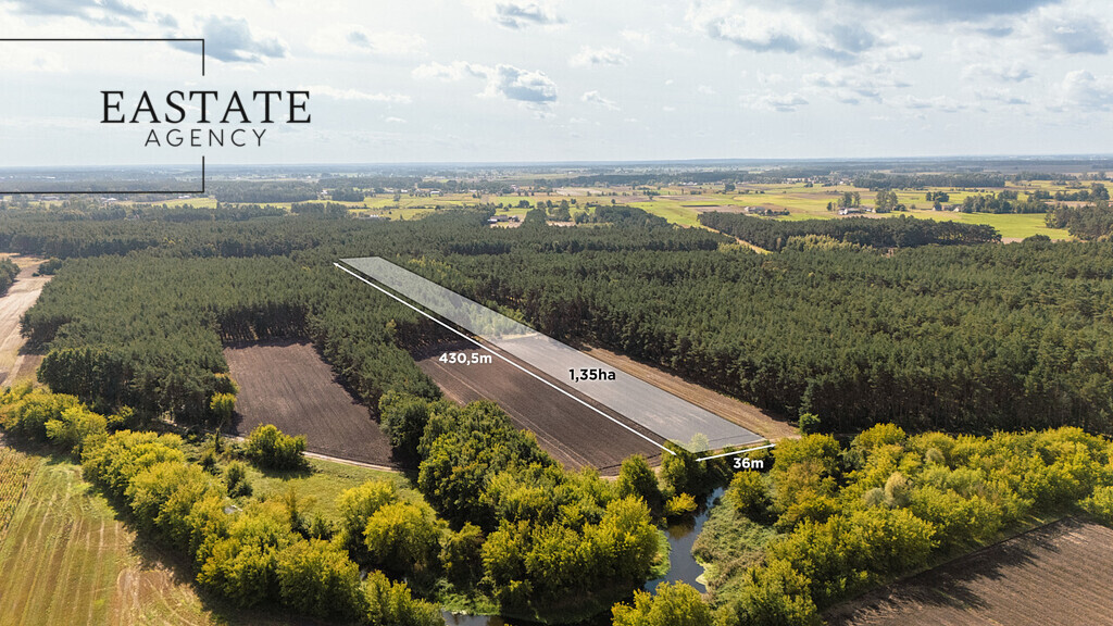 Działka leśno rolna o powierzchni 1.35ha