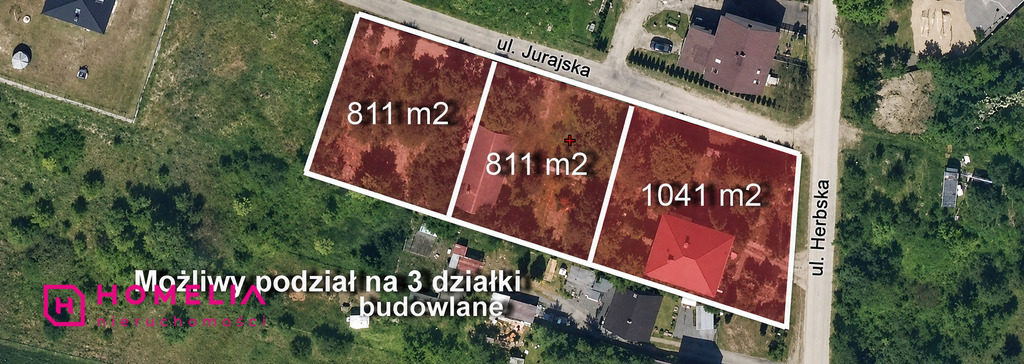 Tutaj wydzielisz 3 mniejsze działki budowlane