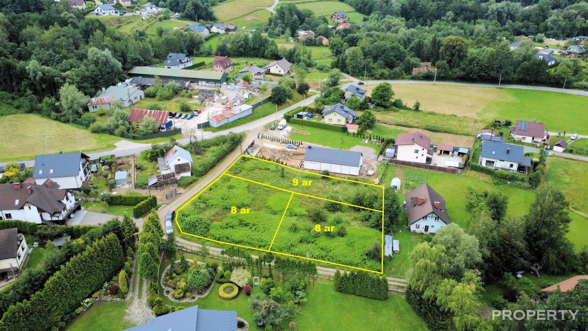 Nowy sącz mystków 3 działki budowlane usług.2500m2