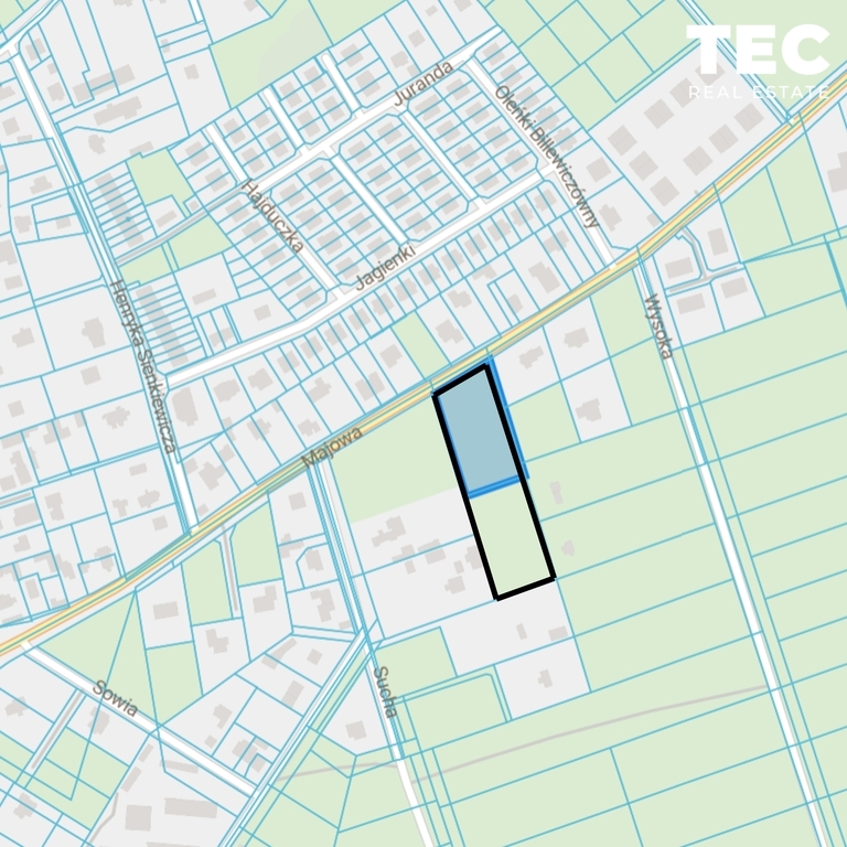 Otwock 3800 m²|las,działka,media,25 min do waw