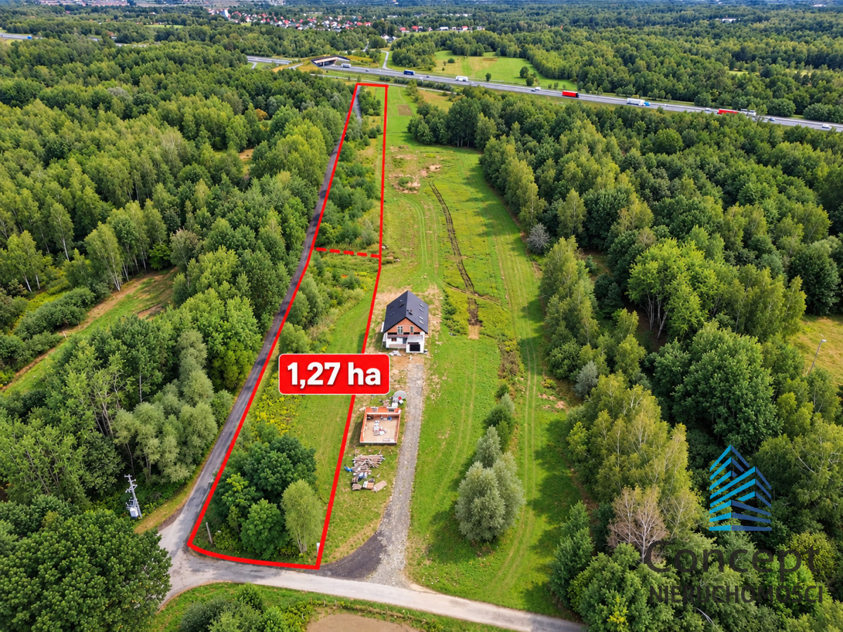 Działka | 1,27 ha | media | jodłówka