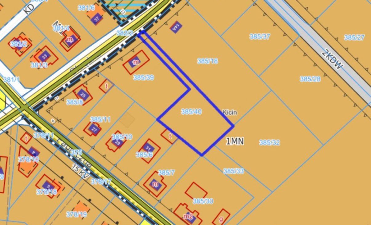 Kicin działka budowlana z miejscowym planem
