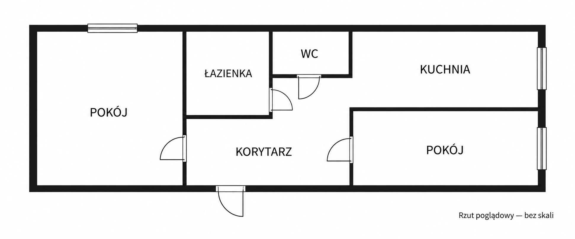 Spółdzielczo-własnościowe 2 pok z osobną kuchnią! — zdjęcie 1 — rzut lokalu