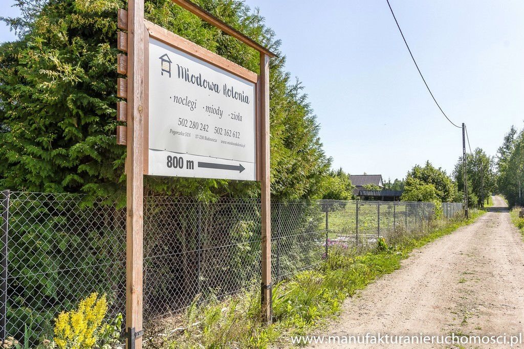 Działka 1900 m2- pogorzelce/białowieża