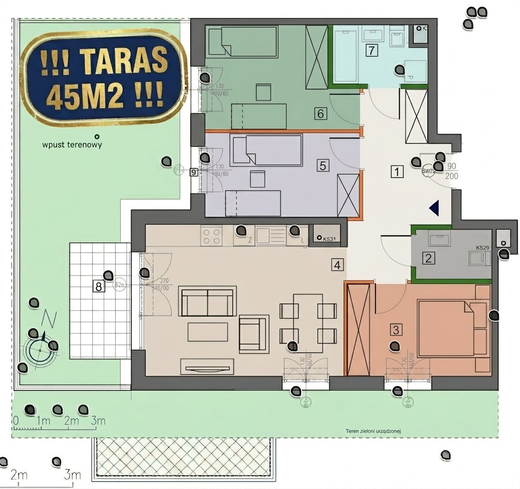 !!! wyjątkowy apartament 4 - pokoje centrum !!!
