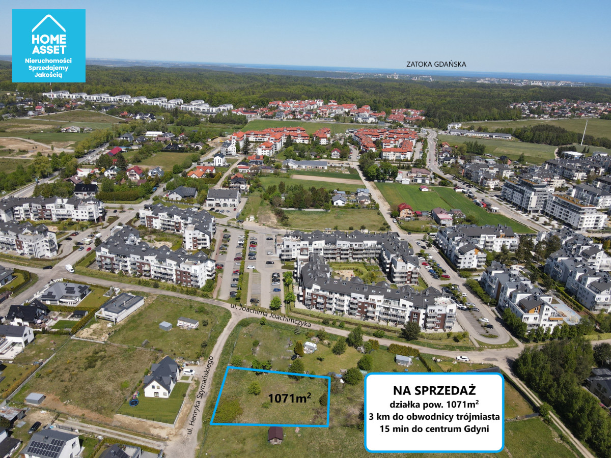 Działka budowlana gdynia | mpzp | usługi | 1071 m²