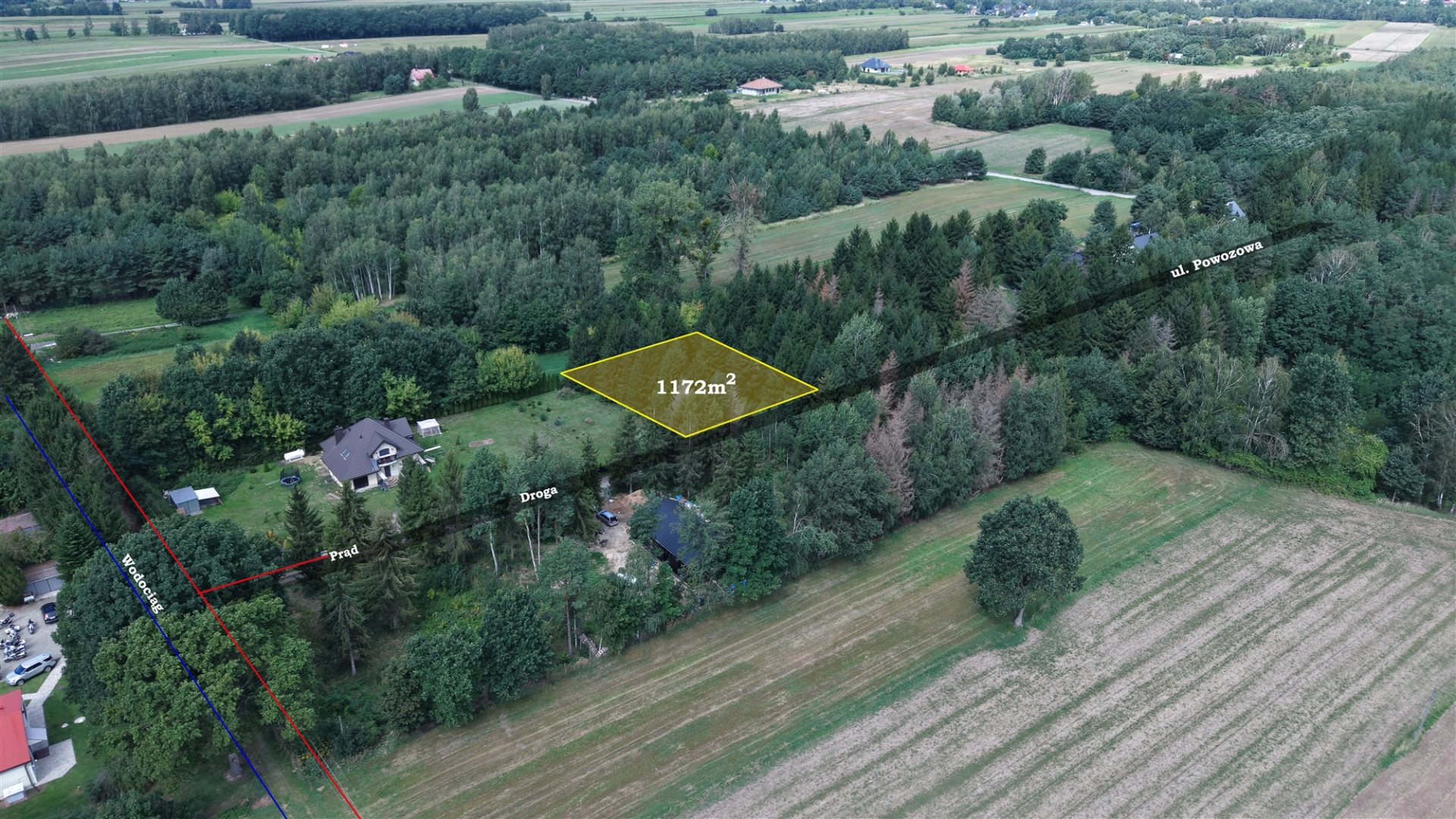 Działka z wz 1173 m² – pasikonie, gm. kampinos
