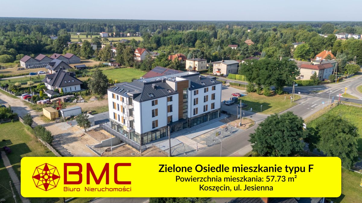 Nowe mieszkanie 56m2 f3 zielone osiedle koszęcinie