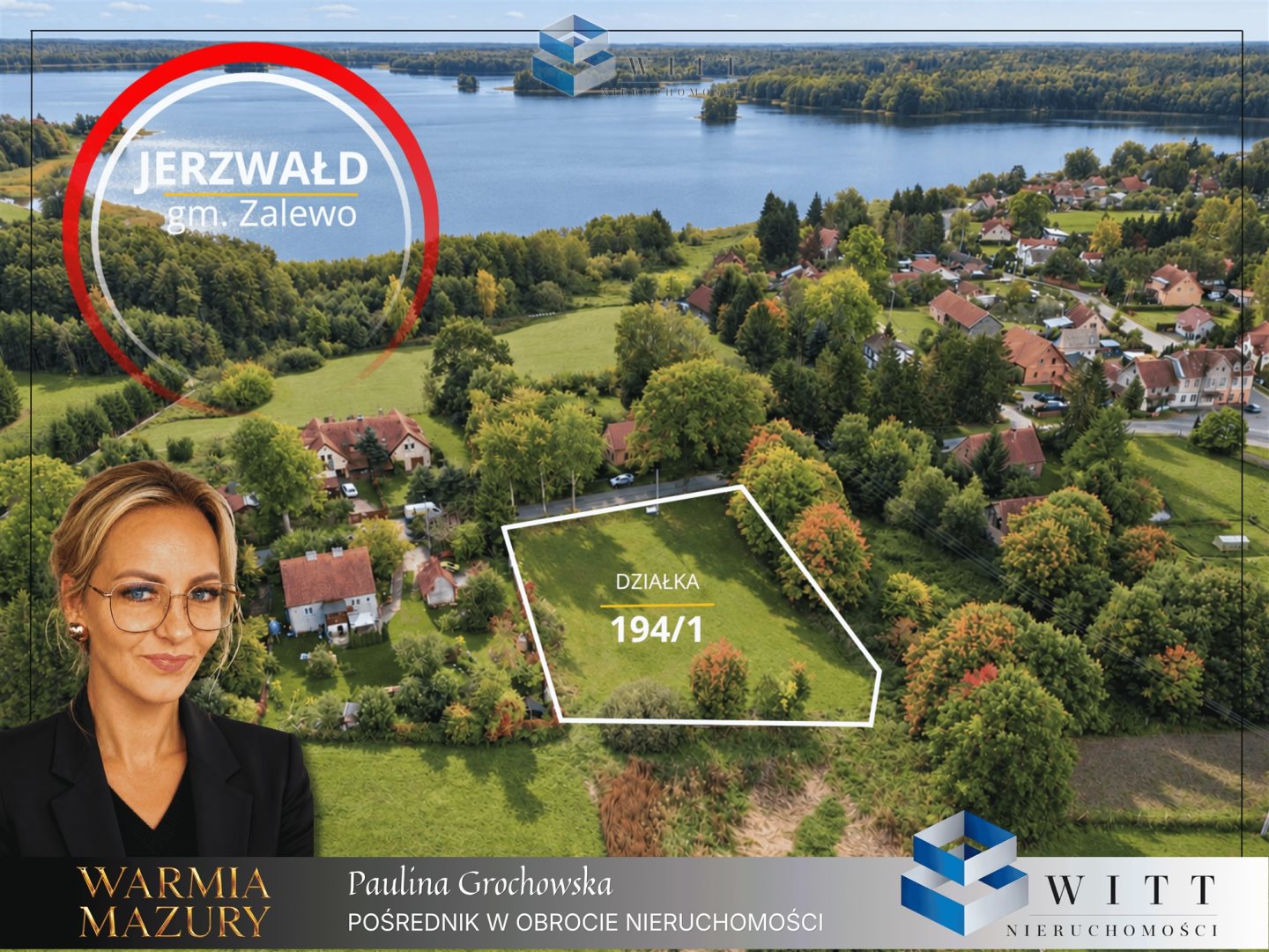 Działka w krainie jezior pojezierza iławskiego