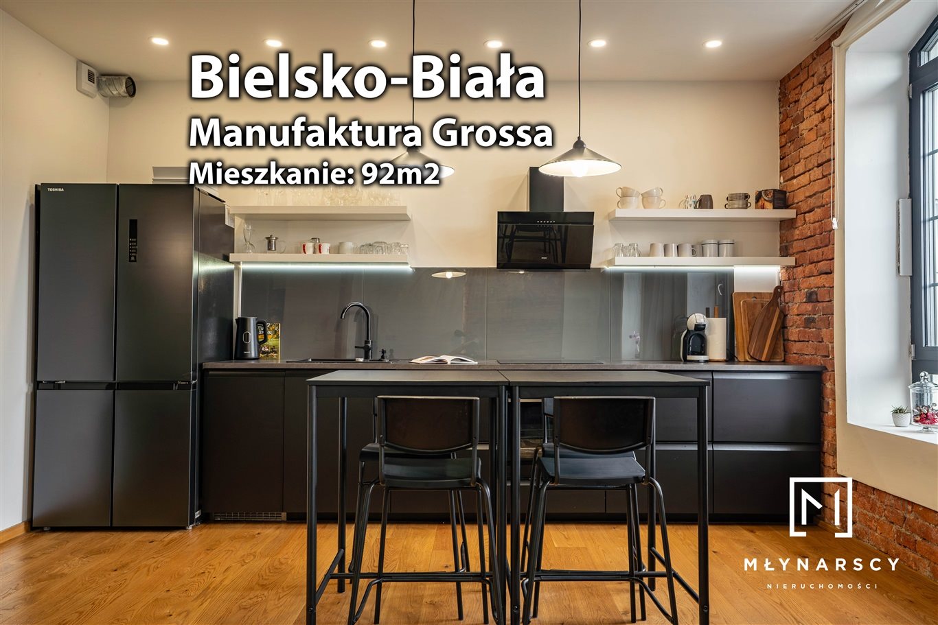 Dwupoziomowe mieszkanie 92 m² manufaktura grossa