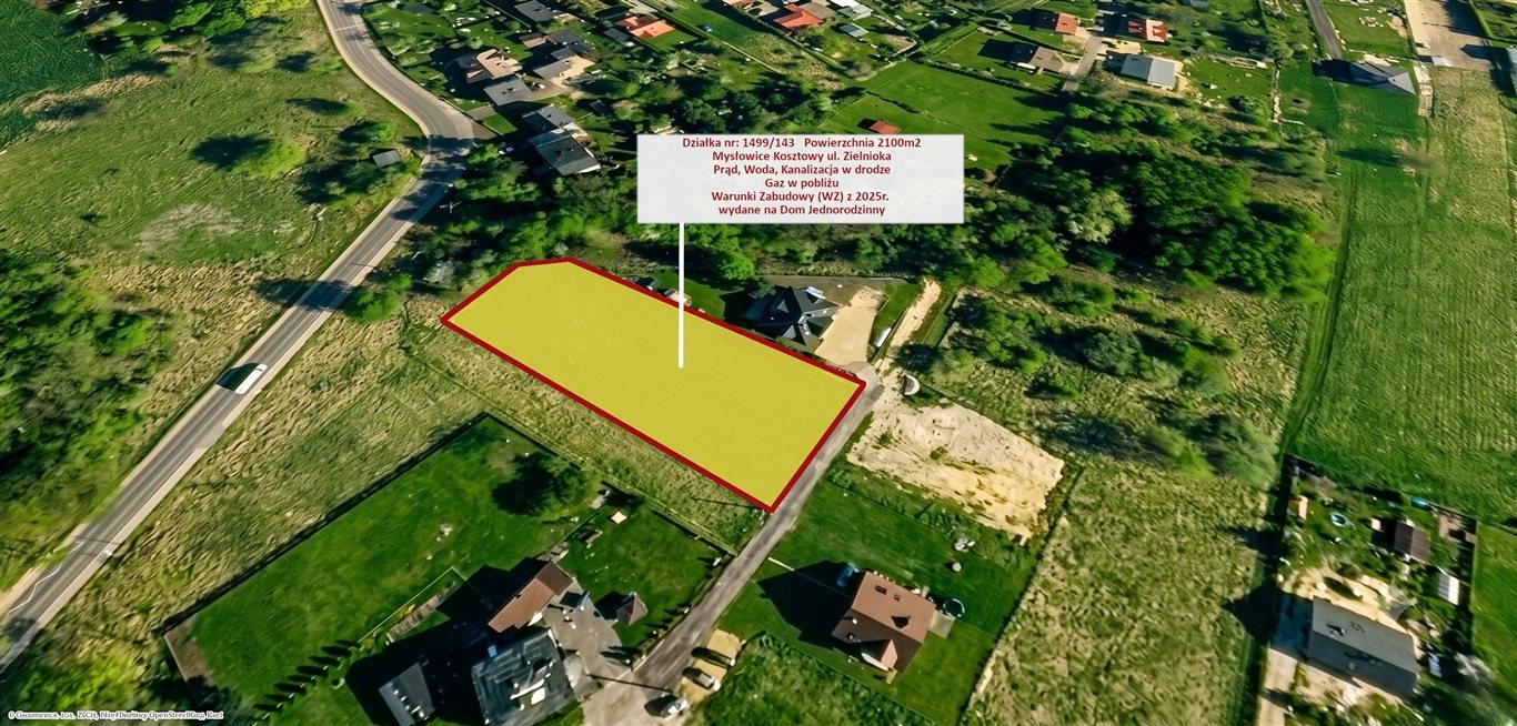 Działka 2100 m² z mediami i wz w mysłowicach