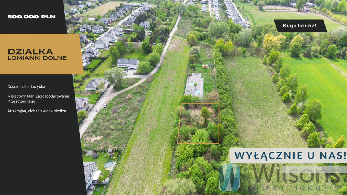 Atrakcyjna działka 1000 m w łomiankach