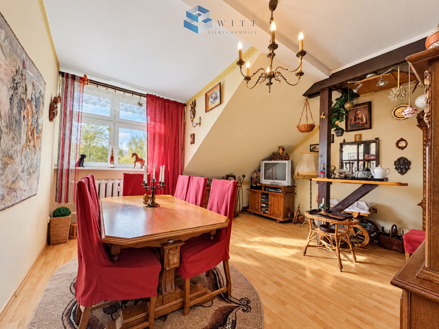 3 pokoje, 83 m², duży strych - ostróda