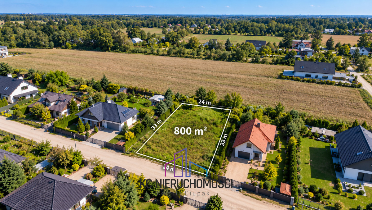 Działka ślepa uliczka | 800 m² | mpzp 17