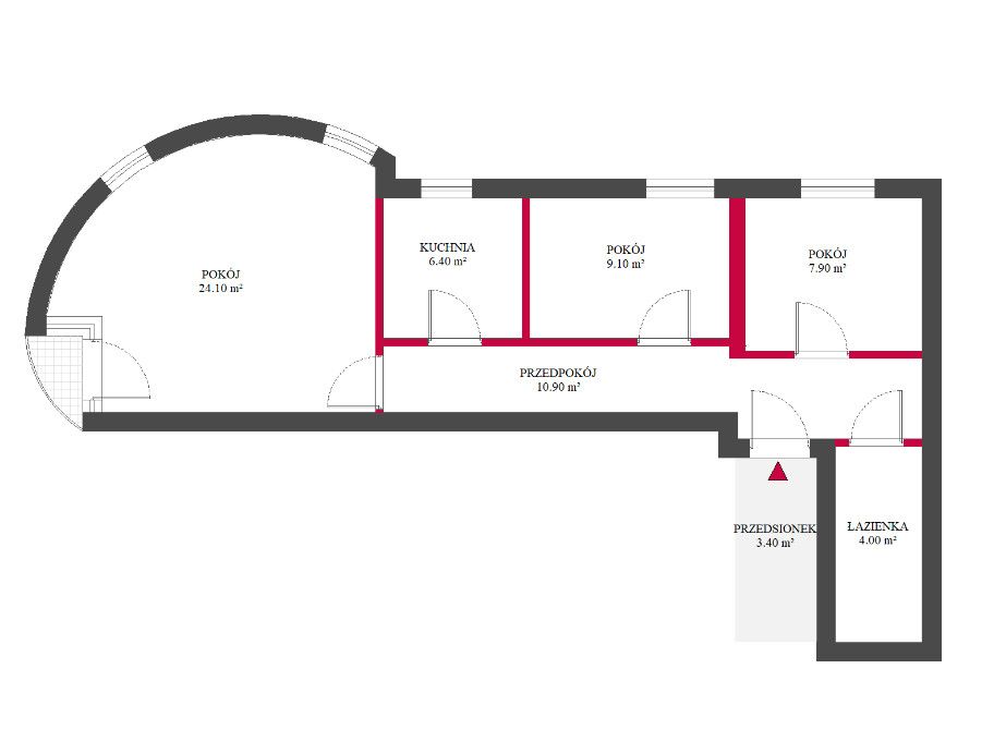 3 pokoje po remoncie z balkonem| 62,40 m² | poznań — zdjęcie 1 — rzut lokalu