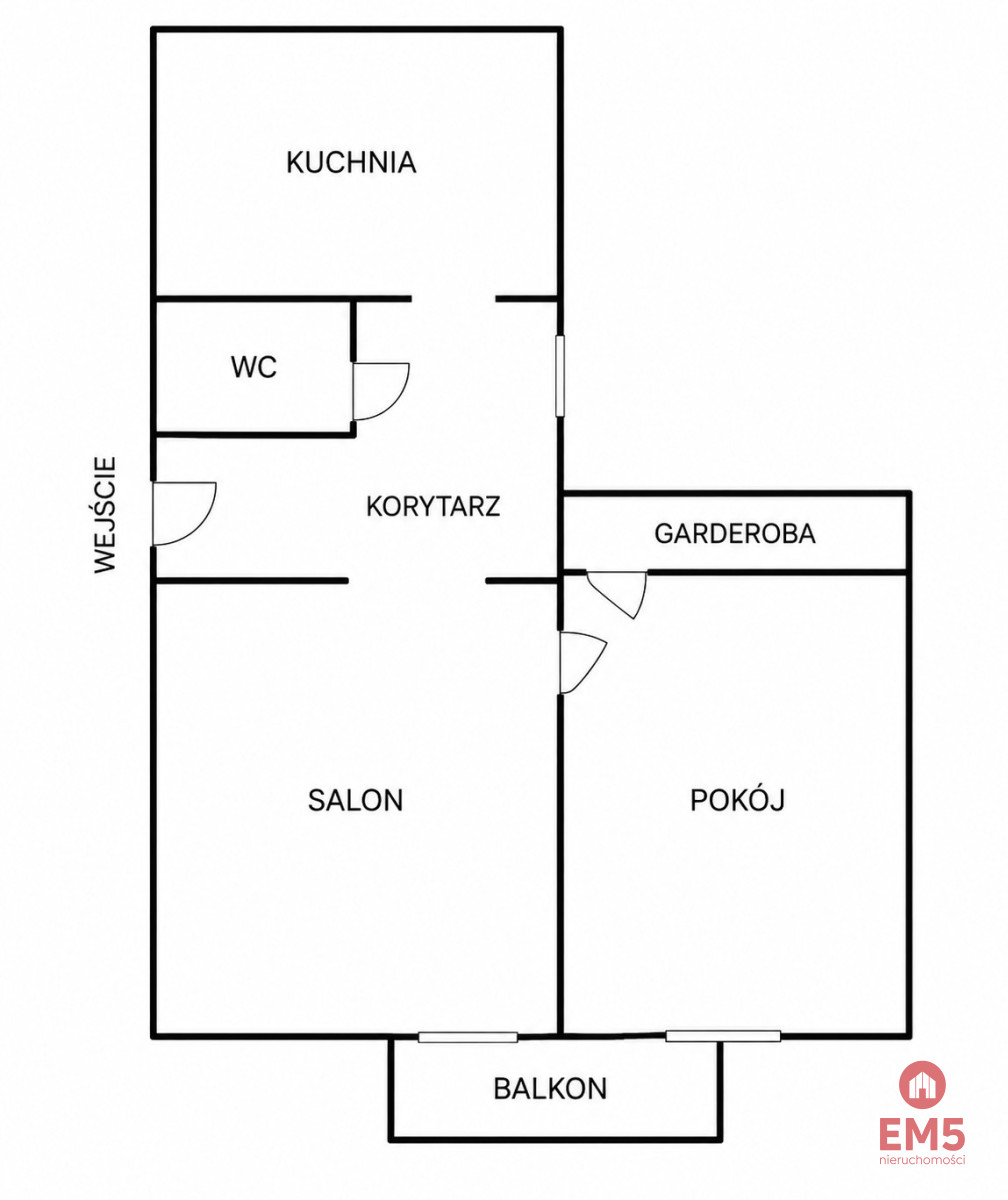 2 pokojowe mieszkanie w centrum — zdjęcie 1 — rzut lokalu