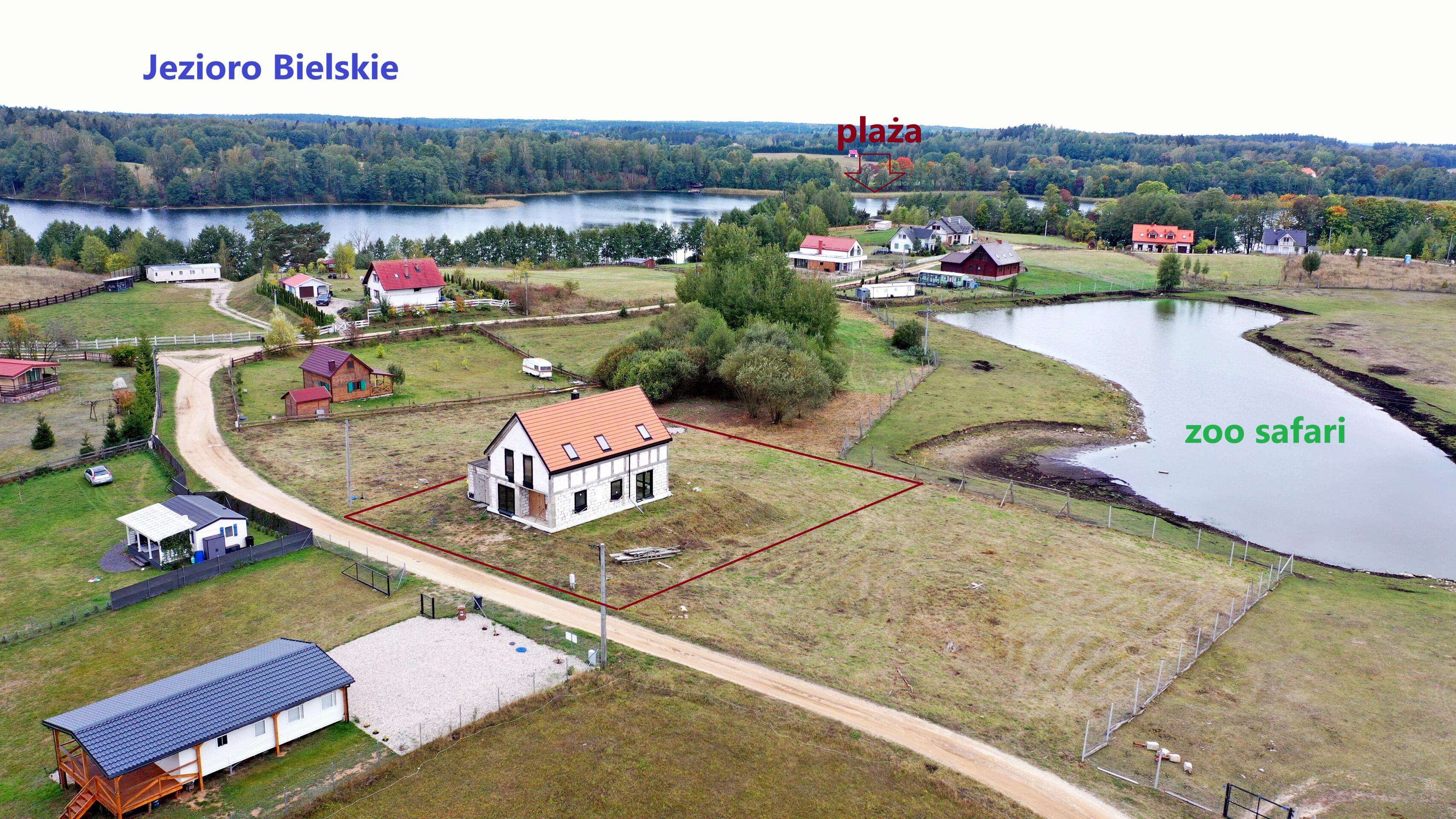 Nowoczesny dom do własnej aranżacji z widokiem na jezioro bielskie
