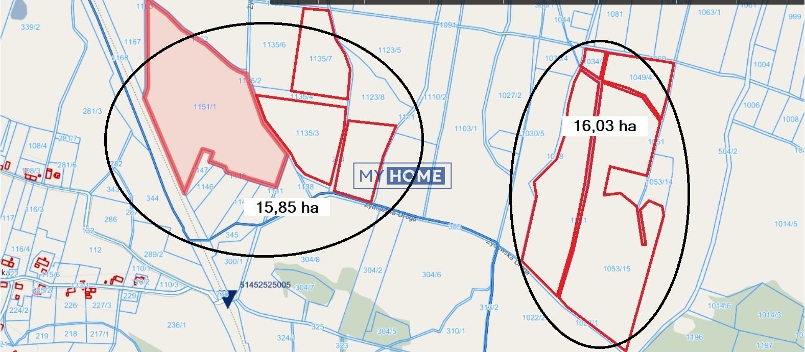 4,5 zł/m2 możliwość kupna ok 32 ha