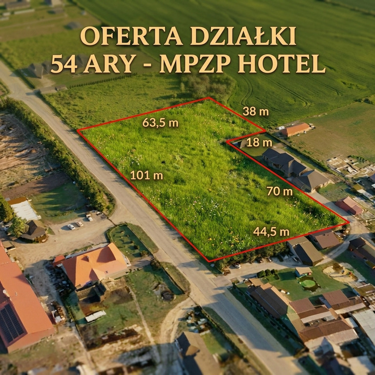 Działka 54 ary, mpzp pod hotel nad morzem