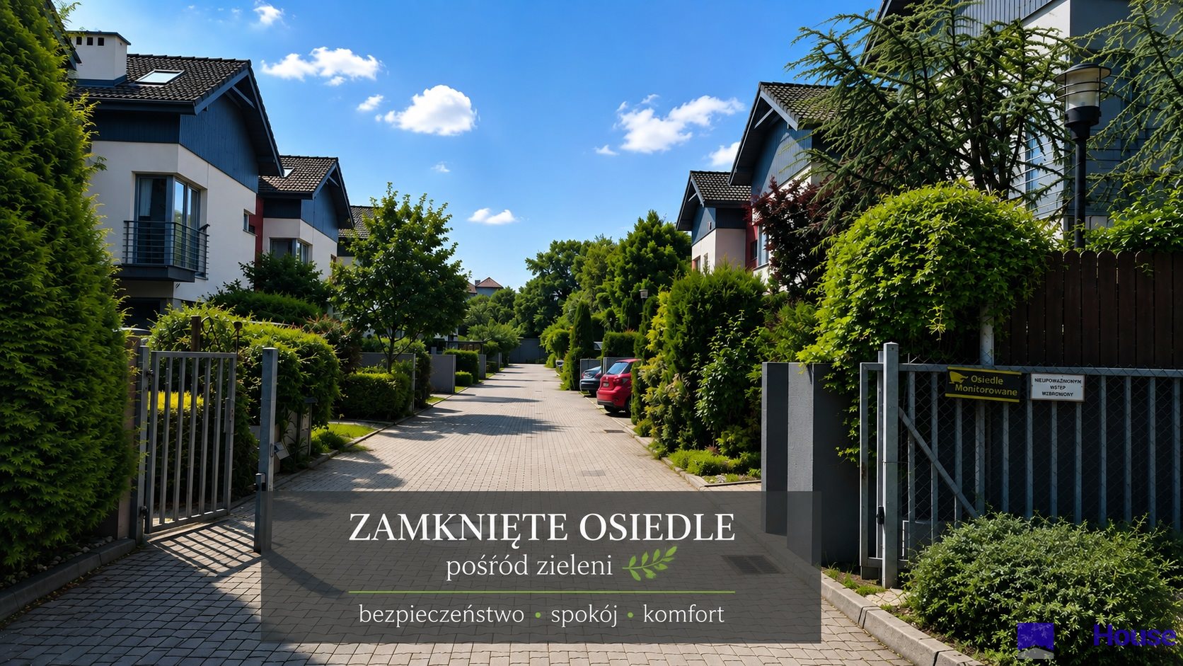 Zamknięte osiedle pośród zieleni, wrocław bielany