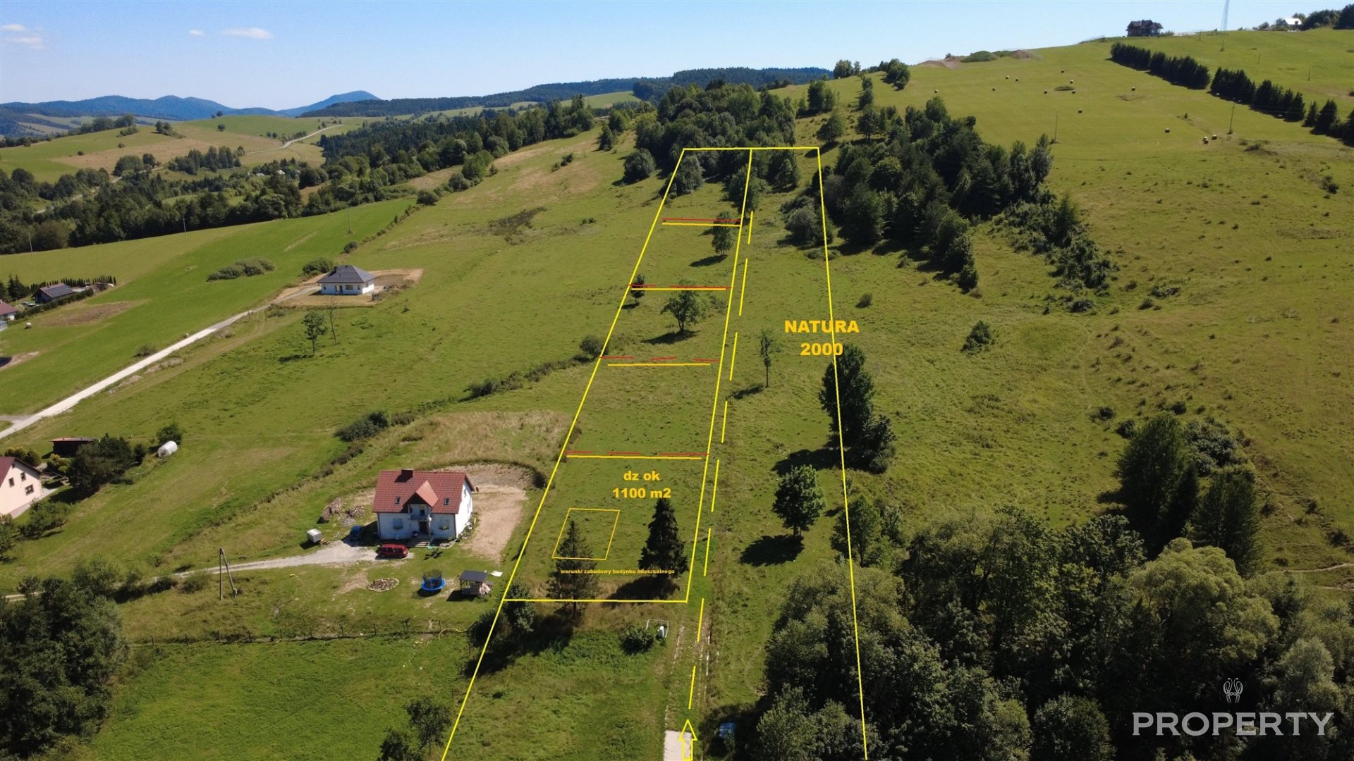 Berest k/krynicy zdroju działka 4900m² wz 5 domków