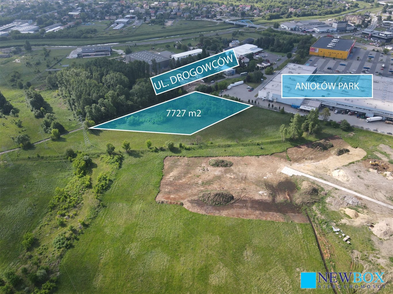 Działka usługowa 7727 m2 obok aura park, wyczerpy