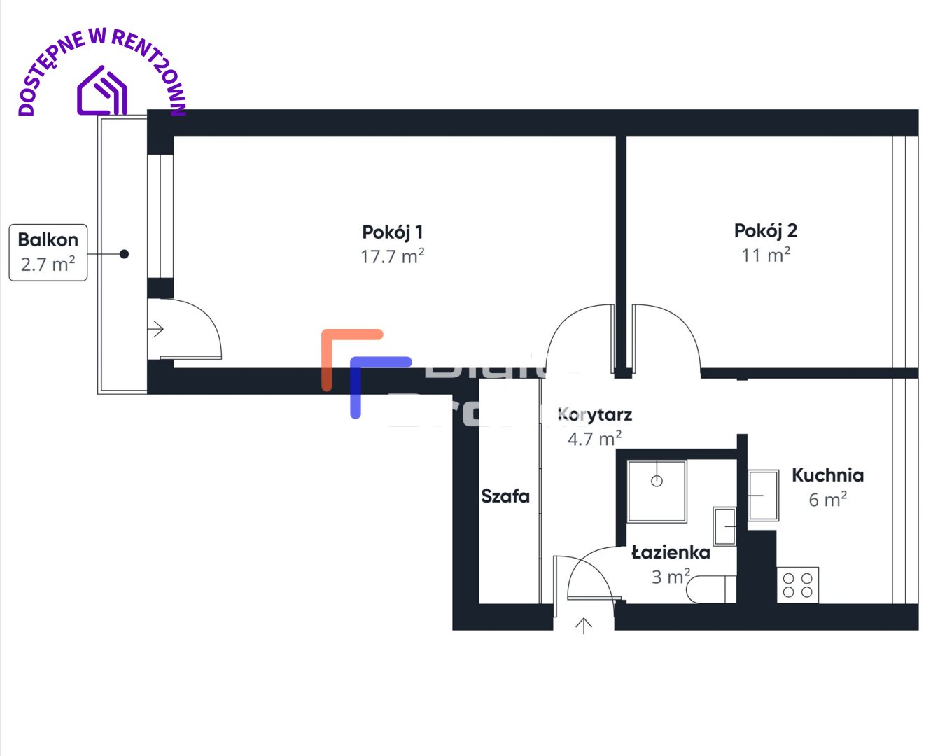 2 pokoje⭐️rozkładowe⭐️balkon⭐️park im. wł andersa