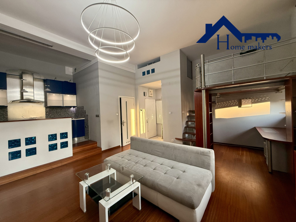 43m. loft z antresolą. loggia. metro| wola. żytnia
