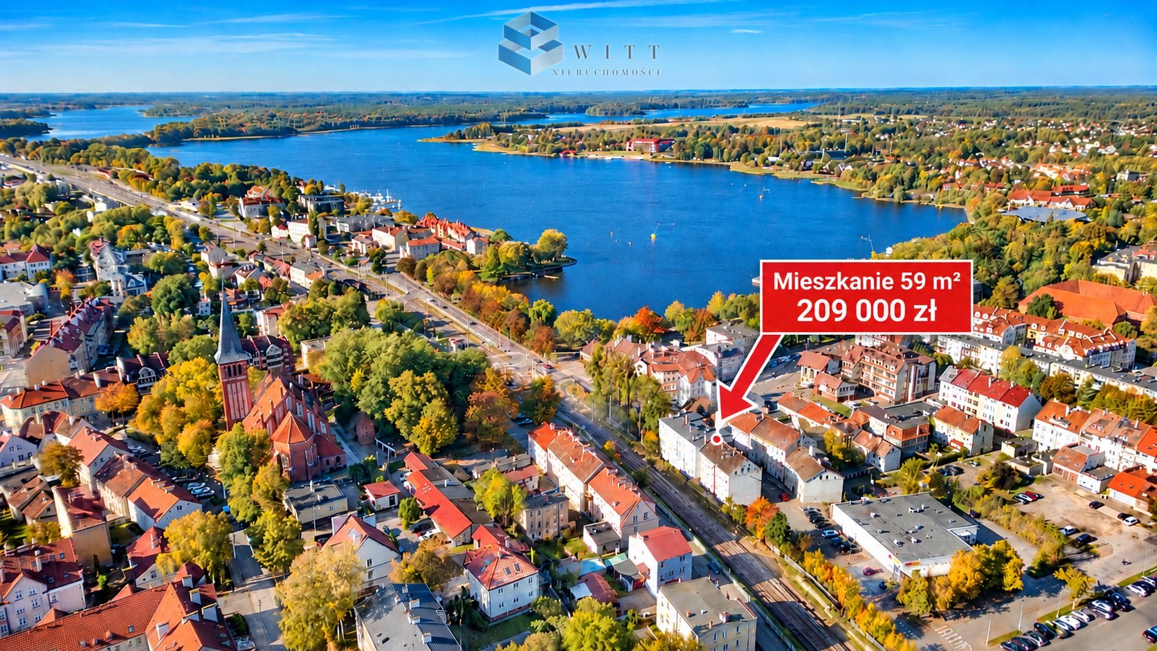 59 m² | parter kamienicy | 100 m od jeziora